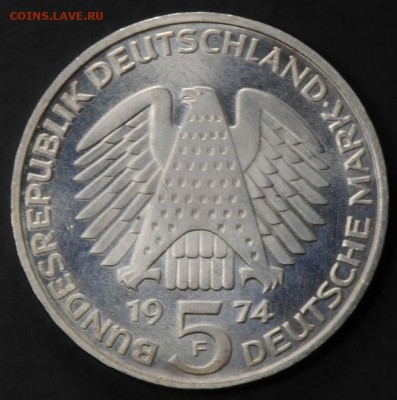 ФРГ, 5 марок 1974 F, Конституция. С 400. До 10.09 - 024