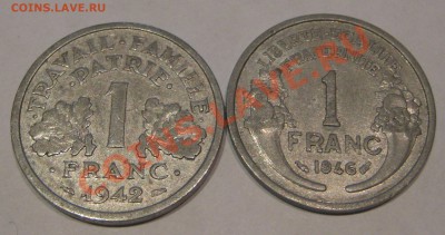 Франция 1 фр 1946, 1942   Окончание:10.03.11. в 22-00 - IMG_0776