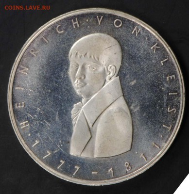 ФРГ, 5 марок 1977 G, Клейст. С 400. До 10.09 - 031