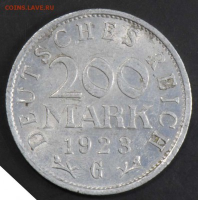 Веймарская Республика, 200 марок 1923 G. С 100. До 10.09 - 043