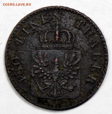 Пруссия, 2 пфеннига 1847 А. С 50. До 10.09 - 052
