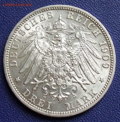 Шварцбург-Зондерсхаузен. 3 марки 1909. До 14.09.17 в 21:30. - Schwarzburg-3-.JPG