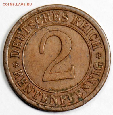 Веймарская Республика, 2 рентенпфеннига 1924 А.С 10.До 10.09 - 067