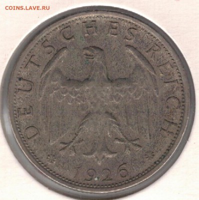 Ag ГЕРМАНИЯ (ВЕЙМАР) 2 МАРКИ 1926D ДО 14.09 В 22Ч (Е362) - 5-гВ2м