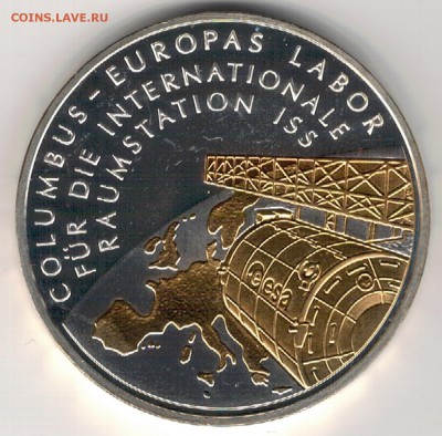Ag ФРГ 10€ 2004D КОСМИЧЕСКАЯ СТАНЦИЯ 14.09.17 В 22.00 (Е220) - 5-фрг2004
