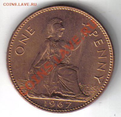 Великобритания 1 пенни 1967 до 8.03 21.00мск - Великобритания 1 пенни 1967-2
