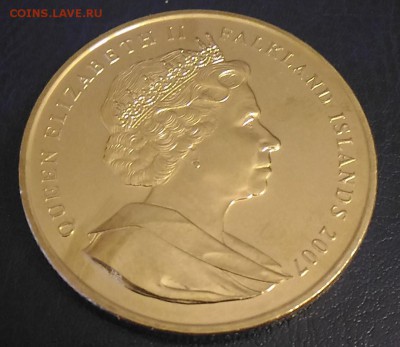 Фолклендский о-ва, 1 крона, 2007 год 25-летие освобождения, - Фолкленды 2007 25 лет освобождения 1 крона аверс