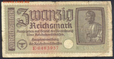 Германия (Третий Рейх) 20 марок 1940-45 г. - 20 марок1