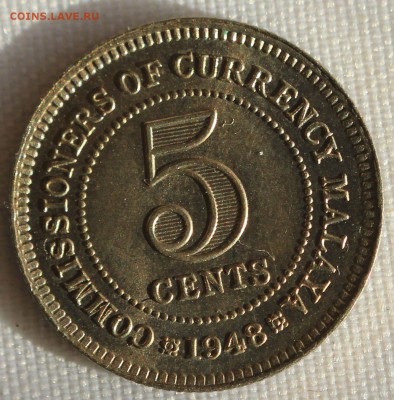 С 1 РУБ. БРИТ.МАЛАЙЯ 5с 1948г.UNC  ГЕОРГ-VI  до 16.09 в 22 - IMG_8403.JPG