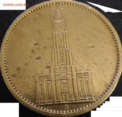Германия, 5 марок 1935 А, Кирха - Германия 5 марок 1935 Кирха реверс А (2)