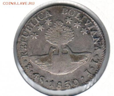 4 соля 1830 года Боливия - до 14.09 - 4 соля 1830