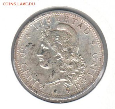50 сентаво 1882 года Аргентина - до 14.09 - 50 сентаво 1882()