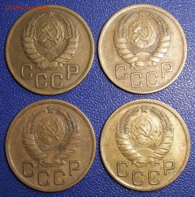 3 копейки 1937, 1938, 1939, 1940. До 17.09.17 в 21:30. - 3-37,38,39,40.JPG