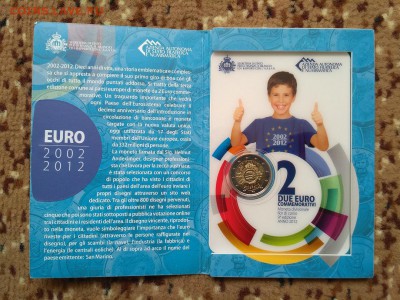 Юбилейные 2 евро 2012 10 лет обращению UNC до 15.09 22:00 - 2012-6 обращ