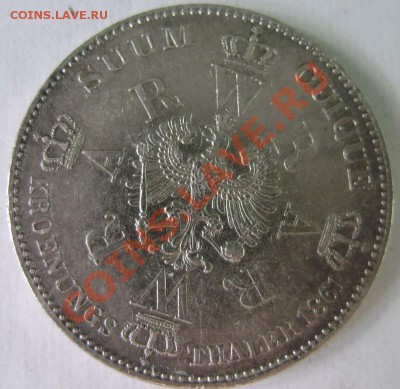Пруссия 1 талер 1861 коронационный до 11.03 18 мск - kor2