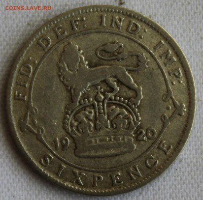 С 1 РУБ. БРИТАНИЯ 6 пенсов  1920г. ГЕОРГ-V до 20.09 в 22-00 - IMG_8660.JPG