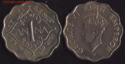 Индия 1 анна 1946 до 22:00мск 22.09.17 - 1 анна 1946