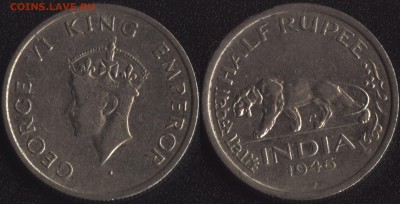 2 рупии 1946 до 22:00мск 22.09.17 - 1-2 рупии 1946