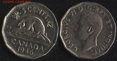 Канада 5 центов 1946 до 22:00мск 22.09.17 - Канада 5 центов 1946