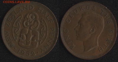 2 пенни 1952 до 22:00мск 22.09.17 - Новая Зеландия 1-2 пенни 1952