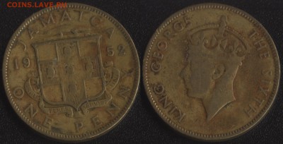 Ямайка 1 пенни 1952 до 22:00мск 22.09.17 - Ямайка 1 пенни 1952