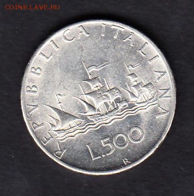 Италия 1958 500 лир - 19а