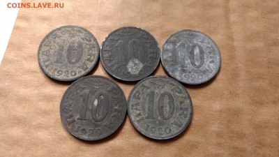 Югославия 10 пара 1920 5шт лот 1 (не ок) до 22-00 17.09 - IMG_20170917_122626191