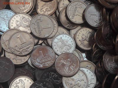 Мешковые 1 копейка 2014 года 800 шт до 23.09.2017г. - копейки