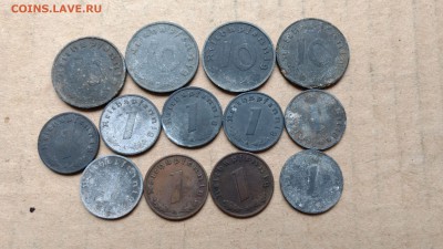 Германия 1 и 10 пф. 1937-1943 14шт. до 22-00 18.09 - IMG_20170918_075016723