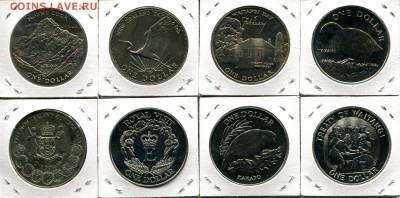 Н.Зеландия 1$ разные 8 шт. по ФИКСу до 22.09.17 22-00 мск - NZ 1$ 1970-1990-r