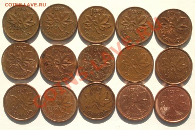 Канада - погодовка 15 монет по 1 ц (ок 12.03.11 в 22-00 МСК) - Канада 15