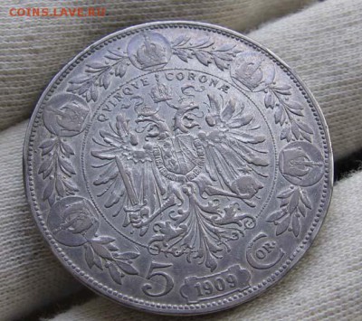 Австро-Венгрия, 5 крон 1909 Малая голова до 21.09  22.00 - мал 3