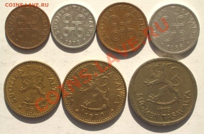 Финляндия - 7 разных монет (ок 12.03.11 в 22-00 МСК) - Финляндия 7+