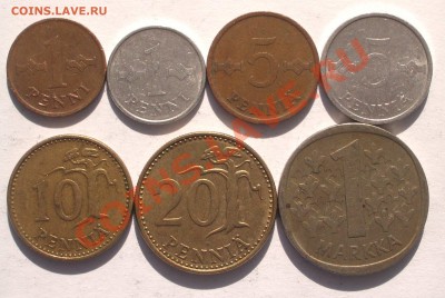 Финляндия - 7 разных монет (ок 12.03.11 в 22-00 МСК) - Финляндия 7
