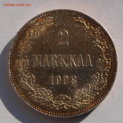 1 марка 1865, 1866 и 1908 гг для Финляндии, оценка - 2m-1908