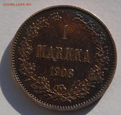 1 марка 1865, 1866 и 1908 гг для Финляндии, оценка - 1908-1