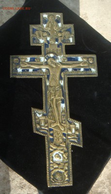 Крест распятие, большой, рельеф, эмаль - DSC07404.JPG