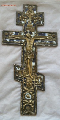 Крест распятие, большой, рельеф, эмаль - DSC07397.JPG