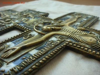 Крест распятие, большой, рельеф, эмаль - DSC07403.JPG