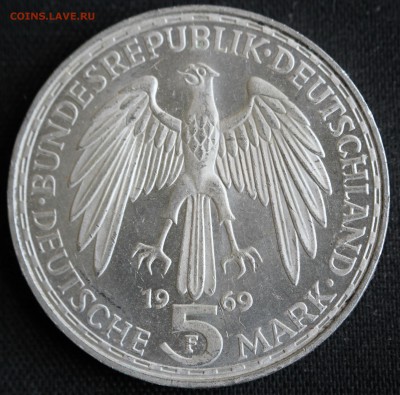 С 1 РУБ. ГЕРМАНИЯ 5 марк 1969г. Герхард Меркатор до 27.09 - IMG_8866.JPG