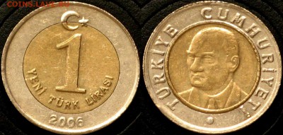 Турция 1 лира 2006 биметалл - Турция 1 лира 2006 биметалл Личности