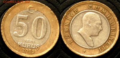 Турция 50 куруш 2005 биметалл - Турция 50 куруш 2005 биметалл Личности
