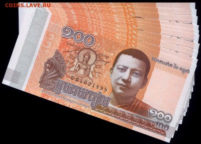 10шт_Камбоджа 100 риелей 2014 UNC до 27.09.17г в 22:00 мск - 5165648