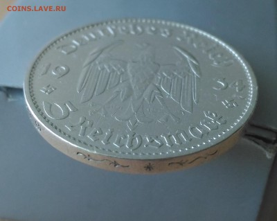 Германия 5 марок, Кирха 1934 D - Германия кирха D реверс 5 марок
