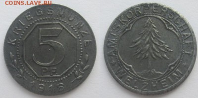 Нотгельды Германии. Обзорная тема. - 5 пф. 1918г. Вельцхайм.JPG