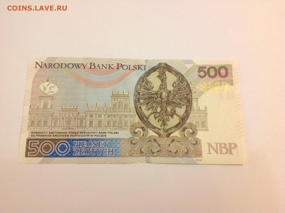 ПОЛЬША 500 ЗЛОТЫХ, 2016г. ( без обращения) - 3 (6)