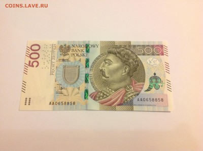 ПОЛЬША 500 ЗЛОТЫХ, 2016г. ( без обращения) - 3 (7)