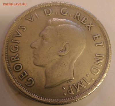 Канада 1 доллар 1945 каноэ - Канада 1 доллар 1945 каноэ аверс
