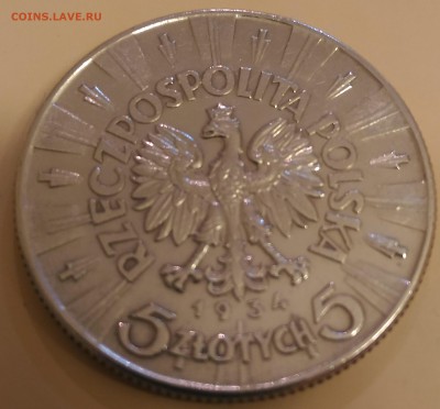 Польша 2 злотых 1934 Пилсудский - Польша 2 злотых аверс 1934 Пилсудский