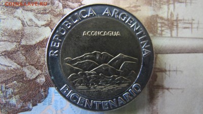 Аргентина, 1 песо 2010, Вулкан Аконтогуа. Биметалл - IMG_6581.JPG